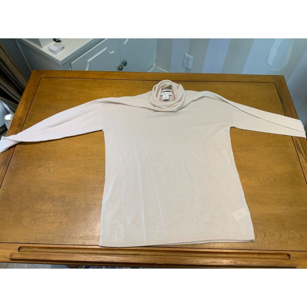 Nordstrom Signature 100% Cashmere Turtleneck Sweater — Small